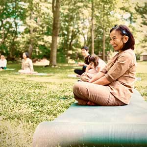 smiling meditation instructor