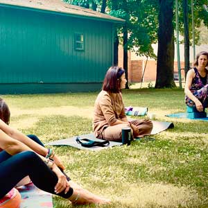 meditation group conversing